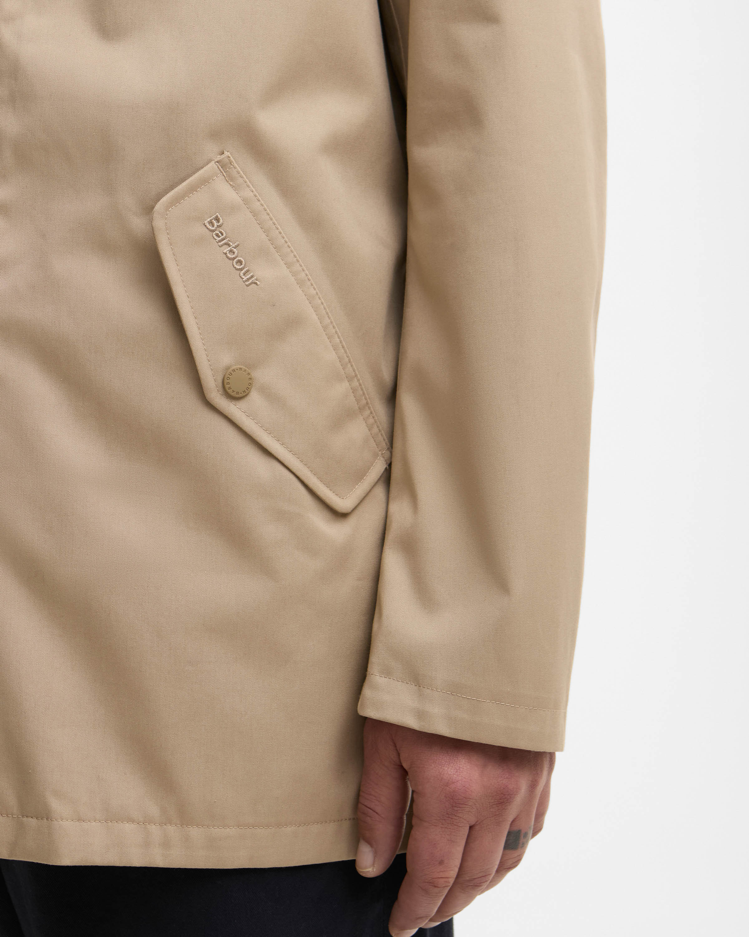 Barbour City Chelsea Mens Waterproof Jacket - Washed Stone/Highland Loch - Image 4