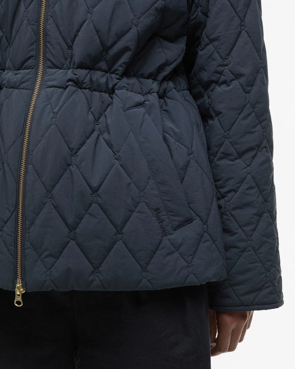 Barbour Clarissa Womens Quilted Jacket - Dark Navy/Rosemary Tartan - Image 5