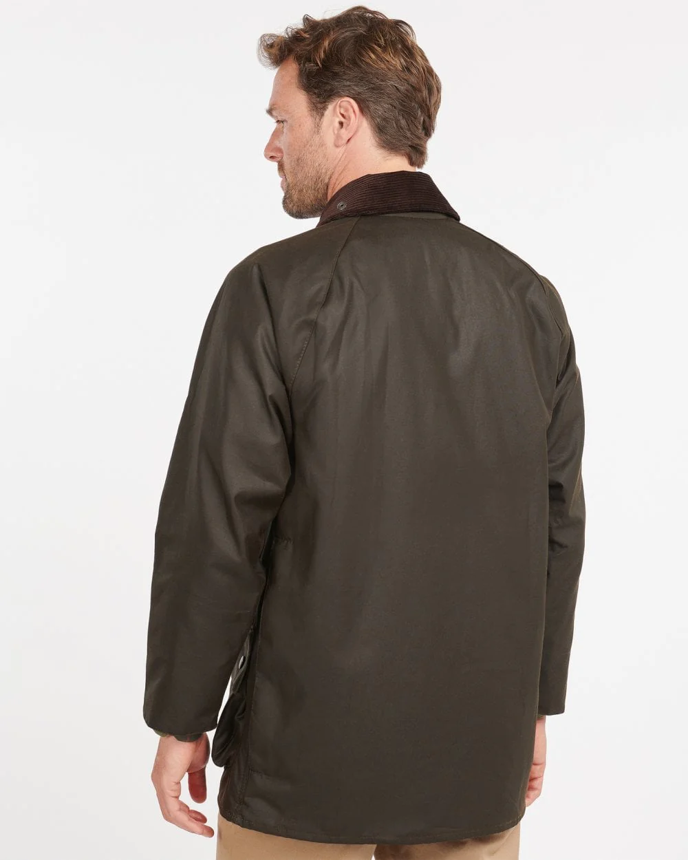 Barbour Classic Beaufort Mens Wax Jacket - Olive - Image 3