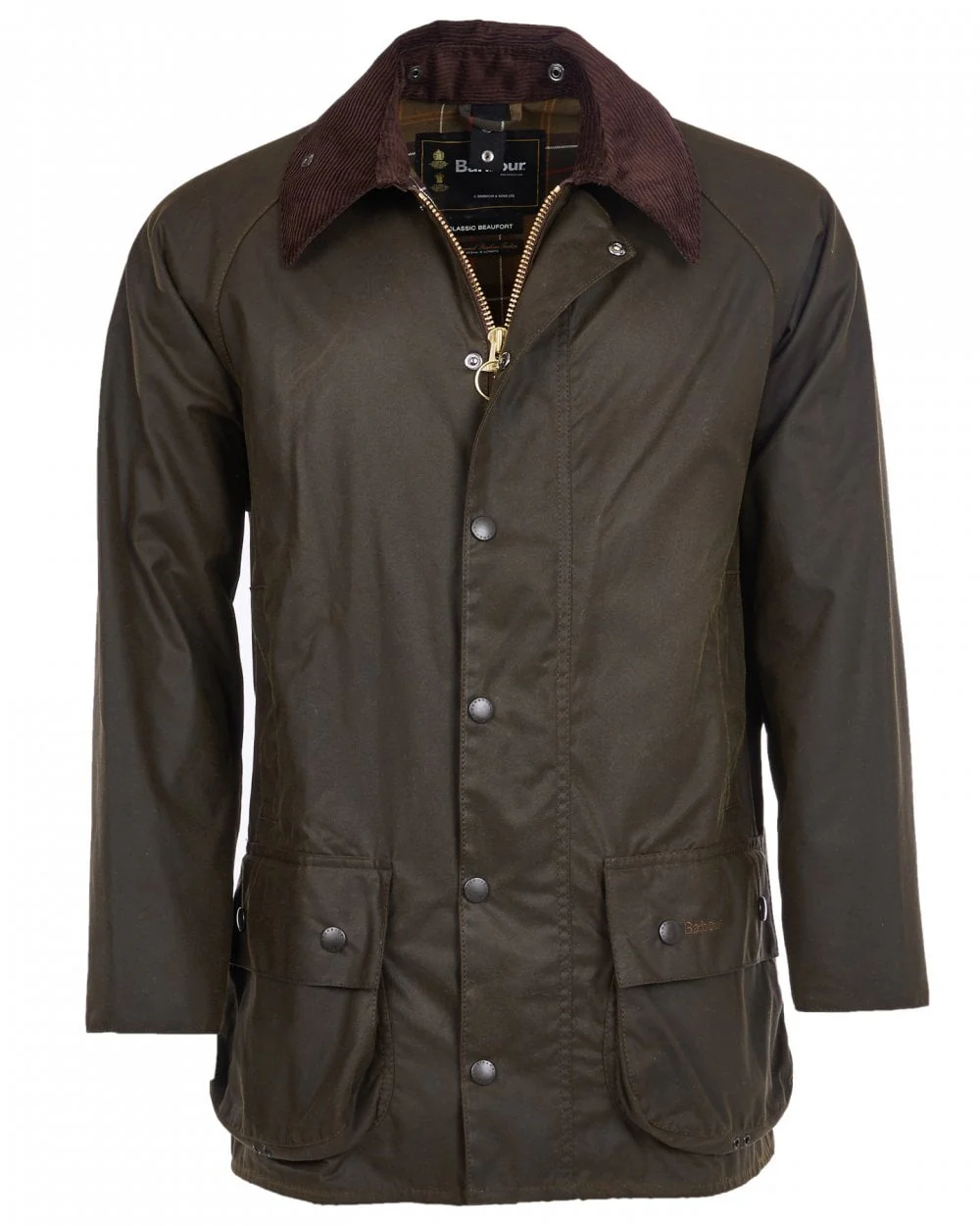 Barbour Classic Beaufort Mens Wax Jacket - Olive - Image 8