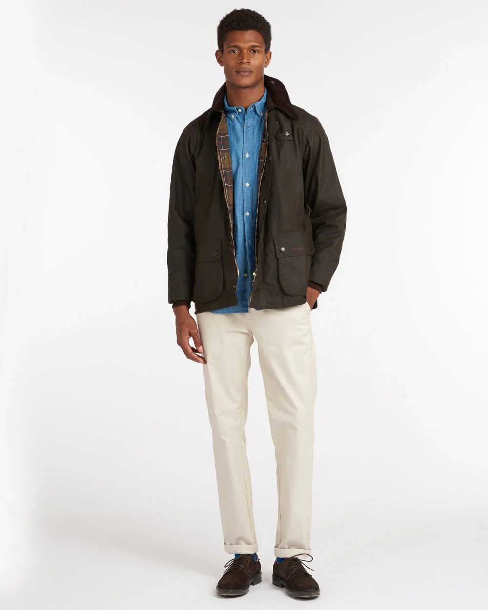 Barbour Classic Bedale Mens Wax Jacket - Olive - Image 5