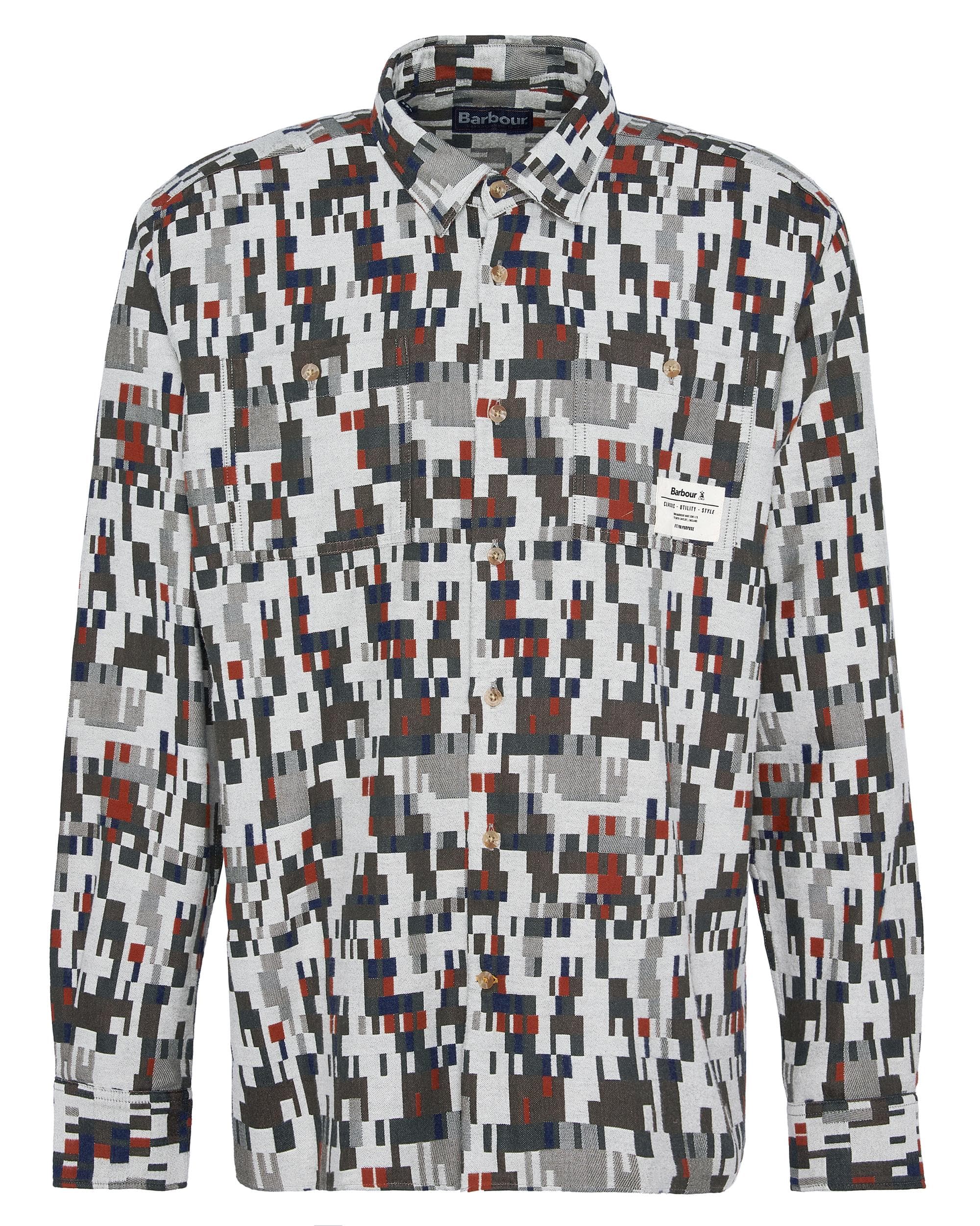 Barbour Coalbrook Mens Relaxed Long Sleeve Jacquard Shirt - Image 7