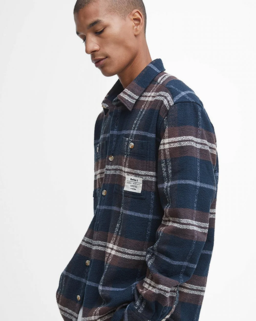 Barbour Coldfall Mens Relaxed Fit Check Shirt - Image 3