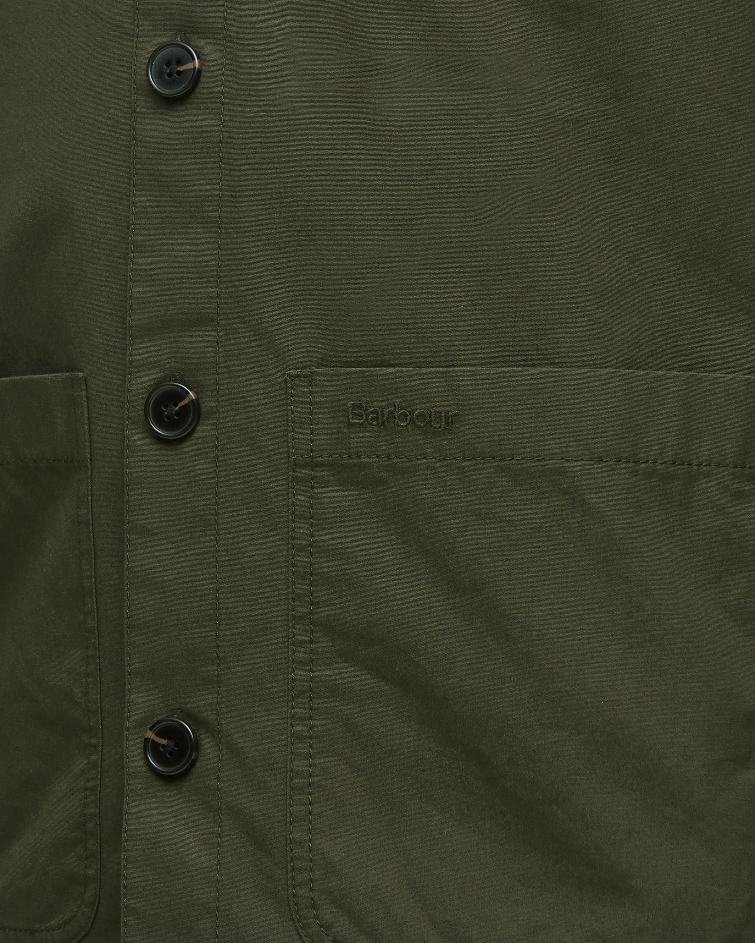 Barbour Cole Mens Tailored Fit Poplin Overshirt - Olive - Image 5