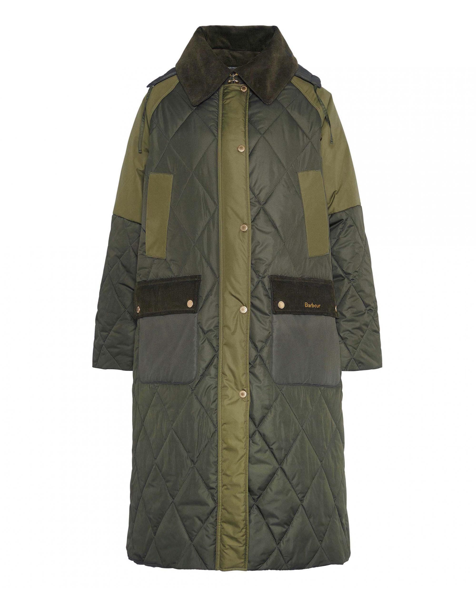 Barbour Cookston Womens Long Quilted Jacket - Image 10