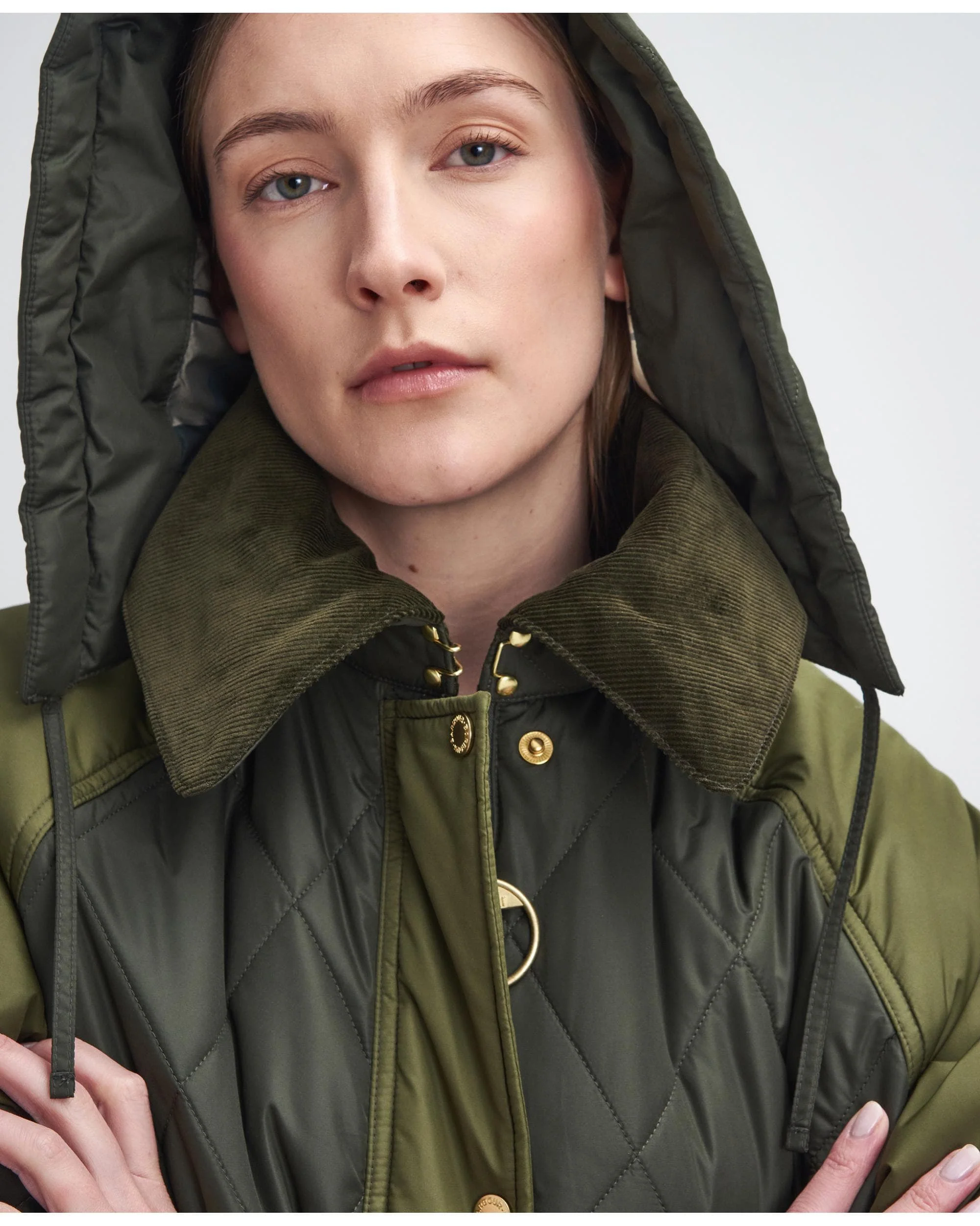 Barbour Cookston Womens Long Quilted Jacket - Image 2