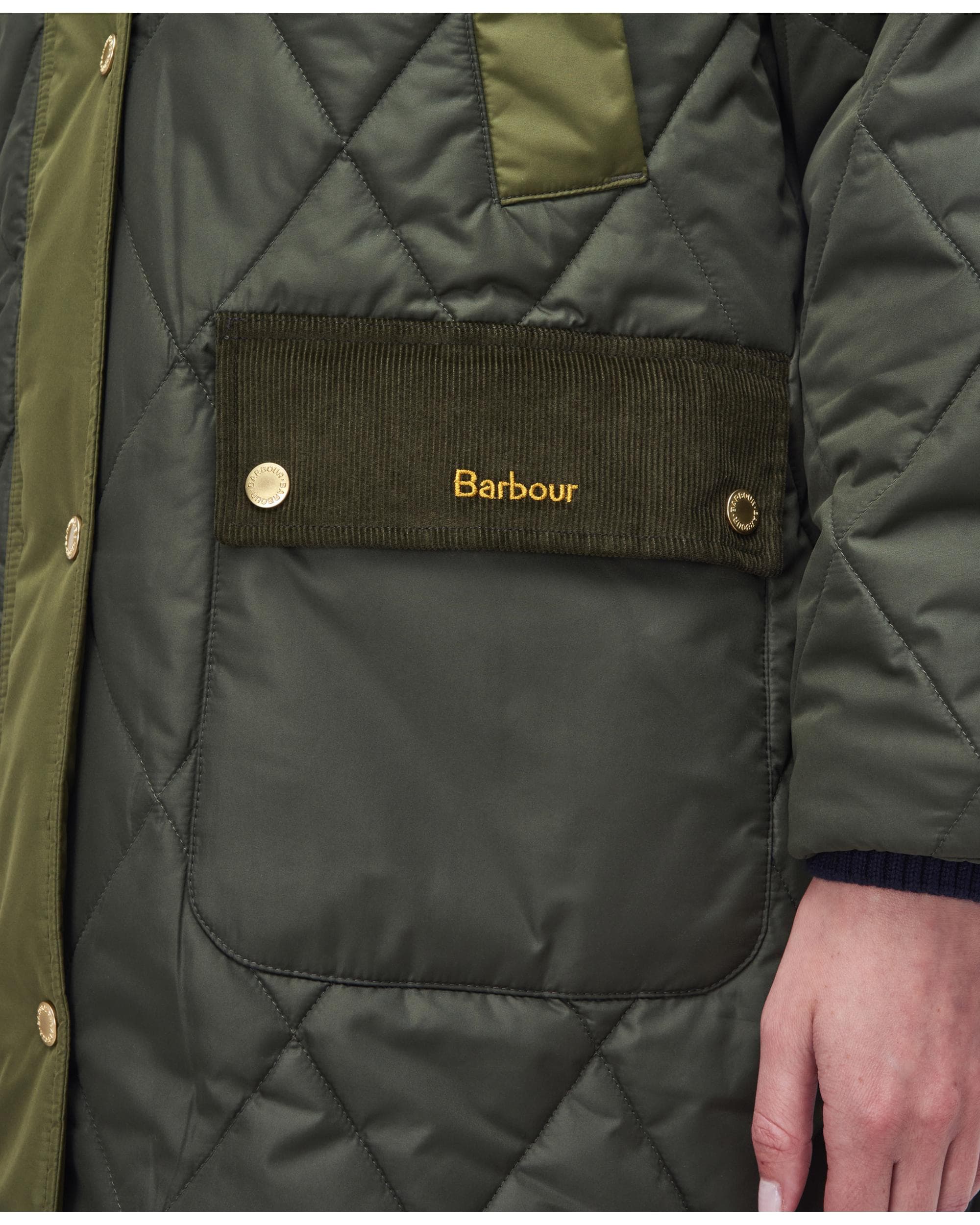 Barbour Cookston Womens Long Quilted Jacket - Image 3