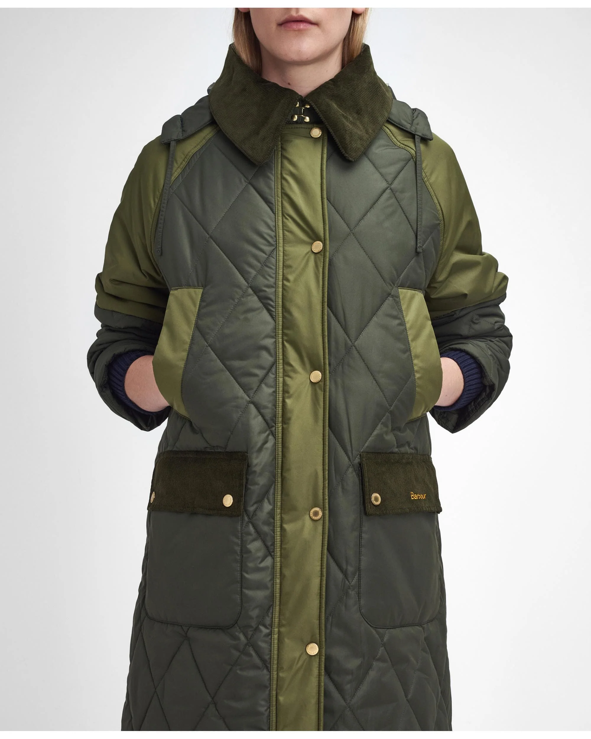 Barbour Cookston Womens Long Quilted Jacket - Image 5