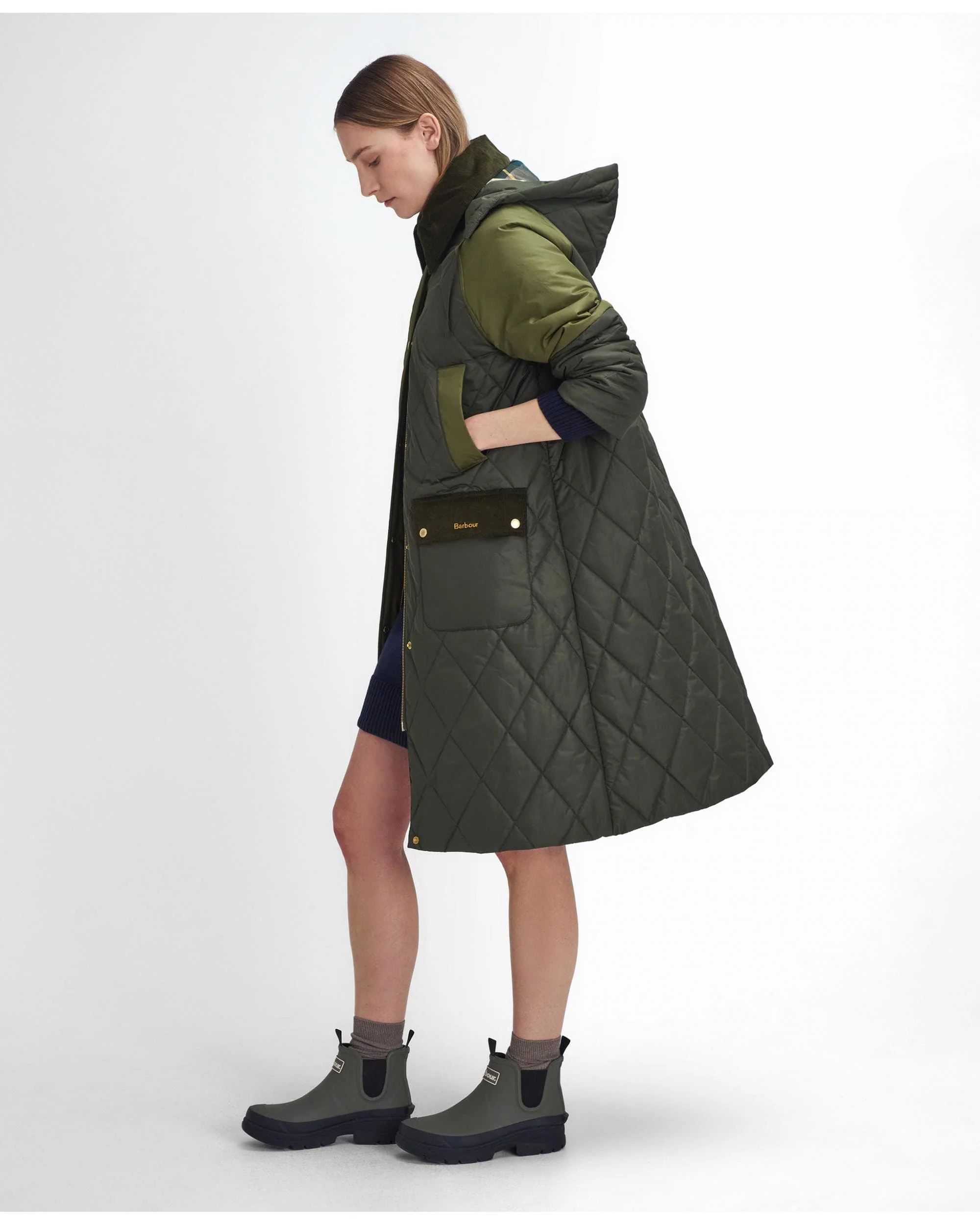 Barbour Cookston Womens Long Quilted Jacket - Image 6