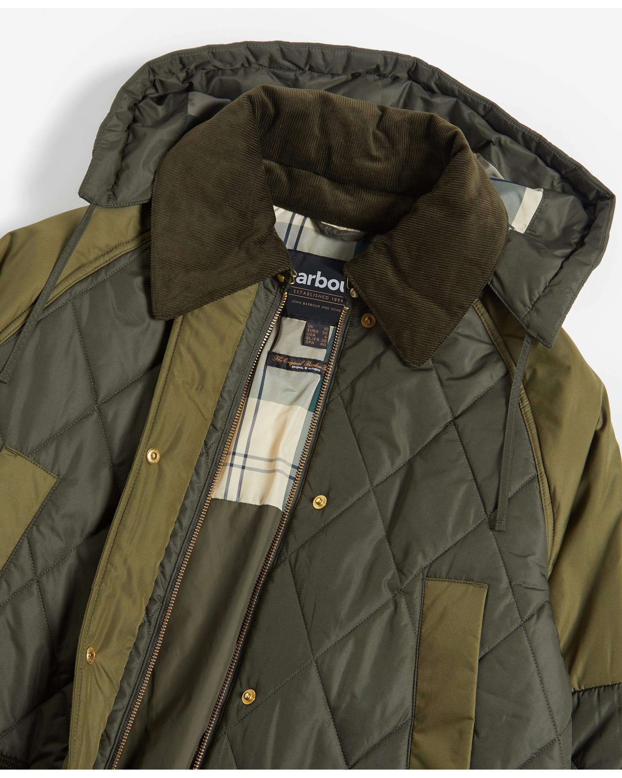 Barbour Cookston Womens Long Quilted Jacket - Image 8