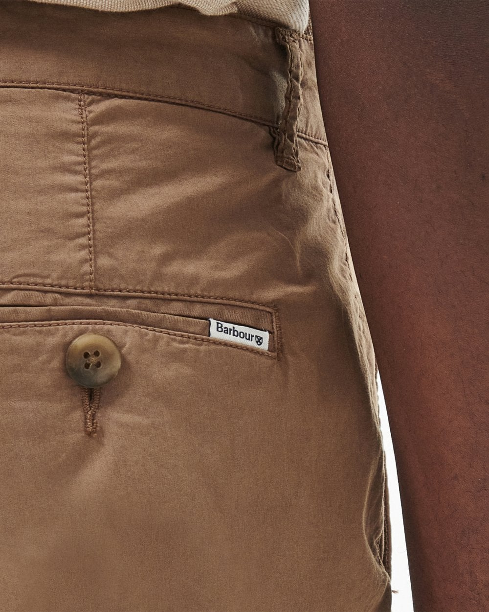 Barbour Corbett Mens Poplin Shorts - Fossil - Image 6