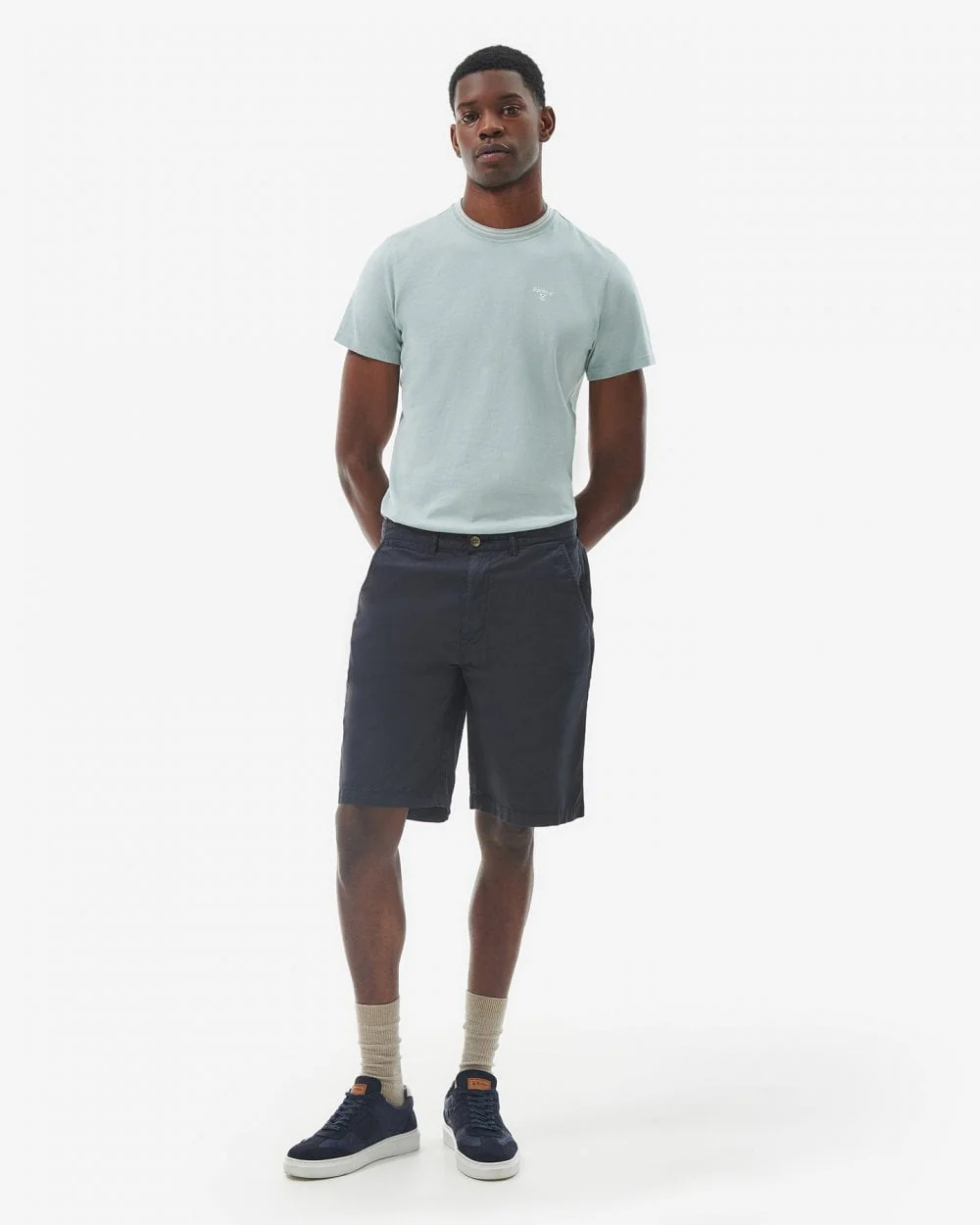 Barbour Corbett Mens Poplin Shorts - Navy - Image 3