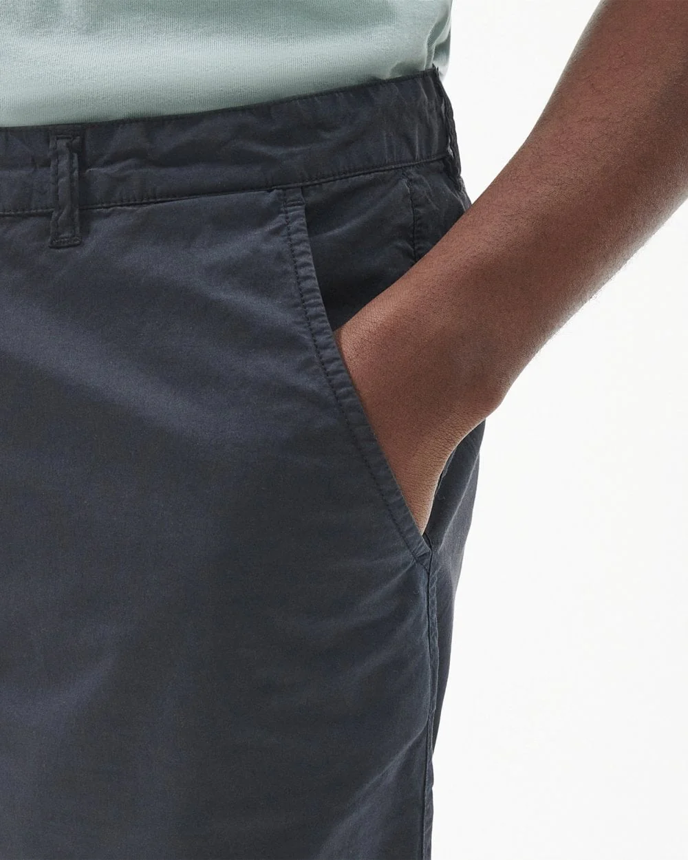 Barbour Corbett Mens Poplin Shorts - Navy - Image 5