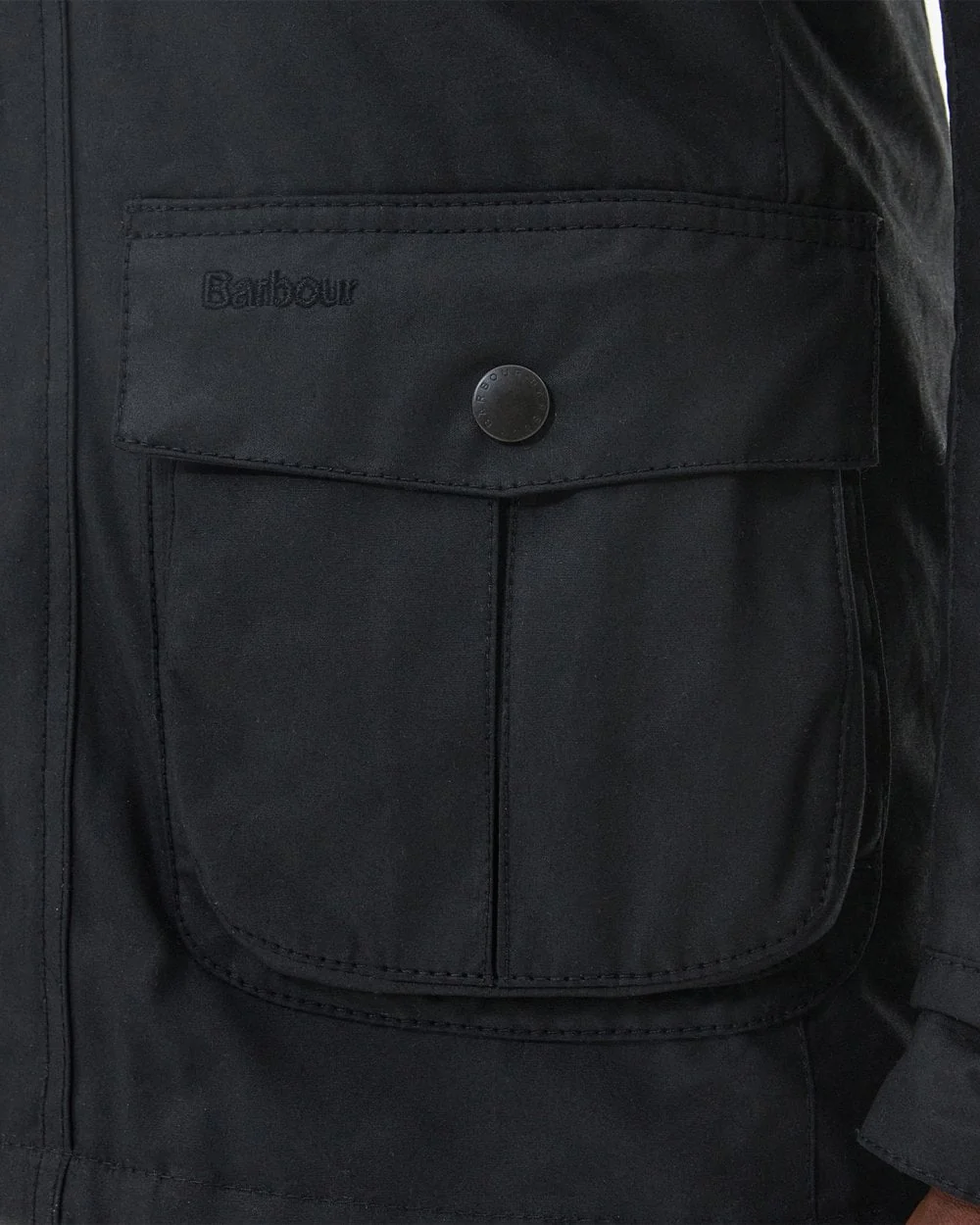 Barbour Corbridge Mens Wax Jacket - Black/Classic - Image 7