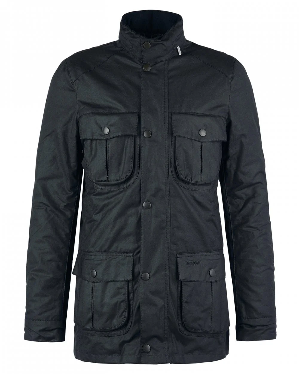 Barbour Corbridge Mens Wax Jacket - Black/Classic - Image 9