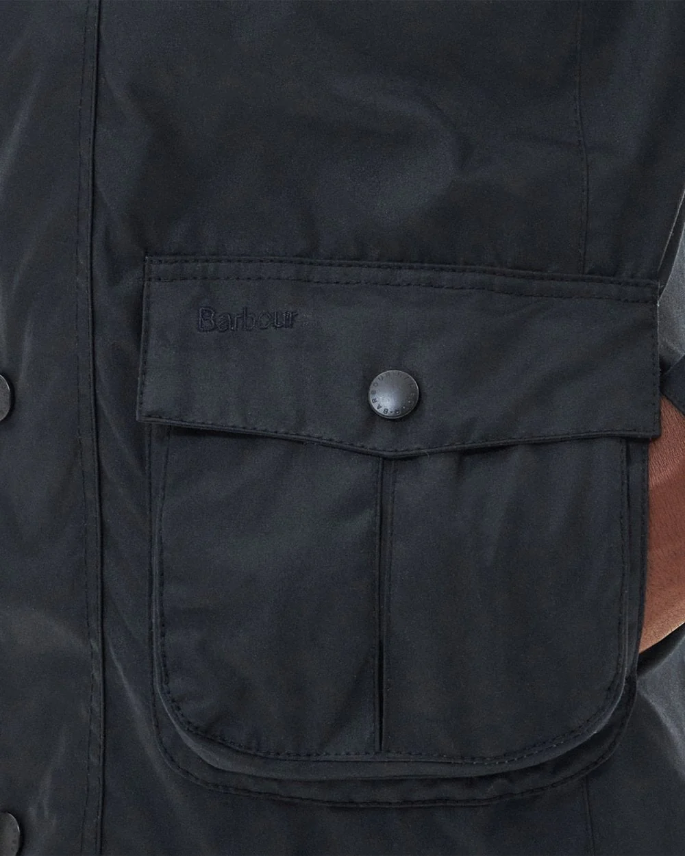 Barbour Corbridge Mens Wax Jacket - Navy/Classic - Image 6