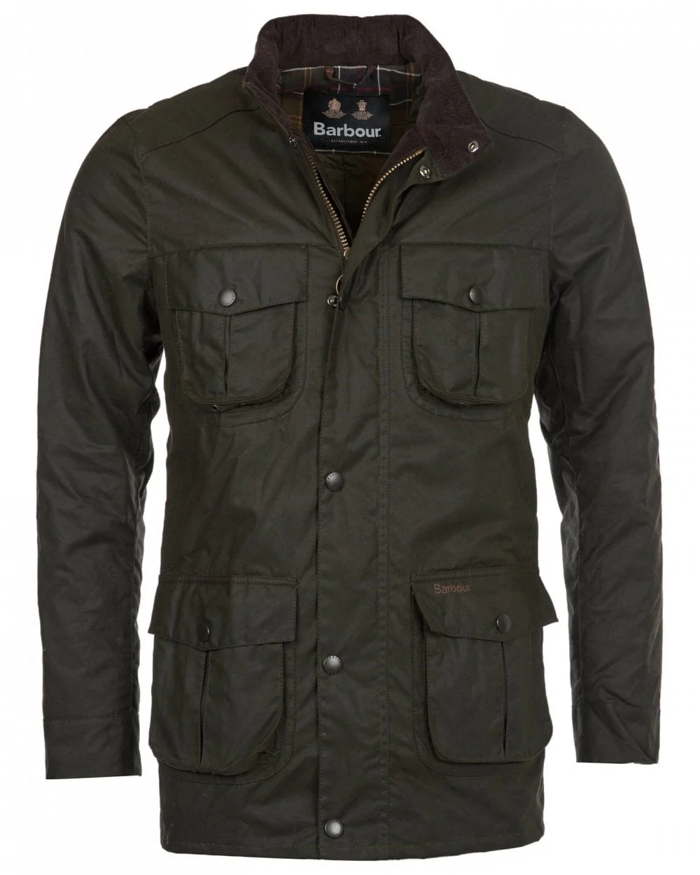 Barbour Corbridge Mens Wax Jacket - Olive - Image 9