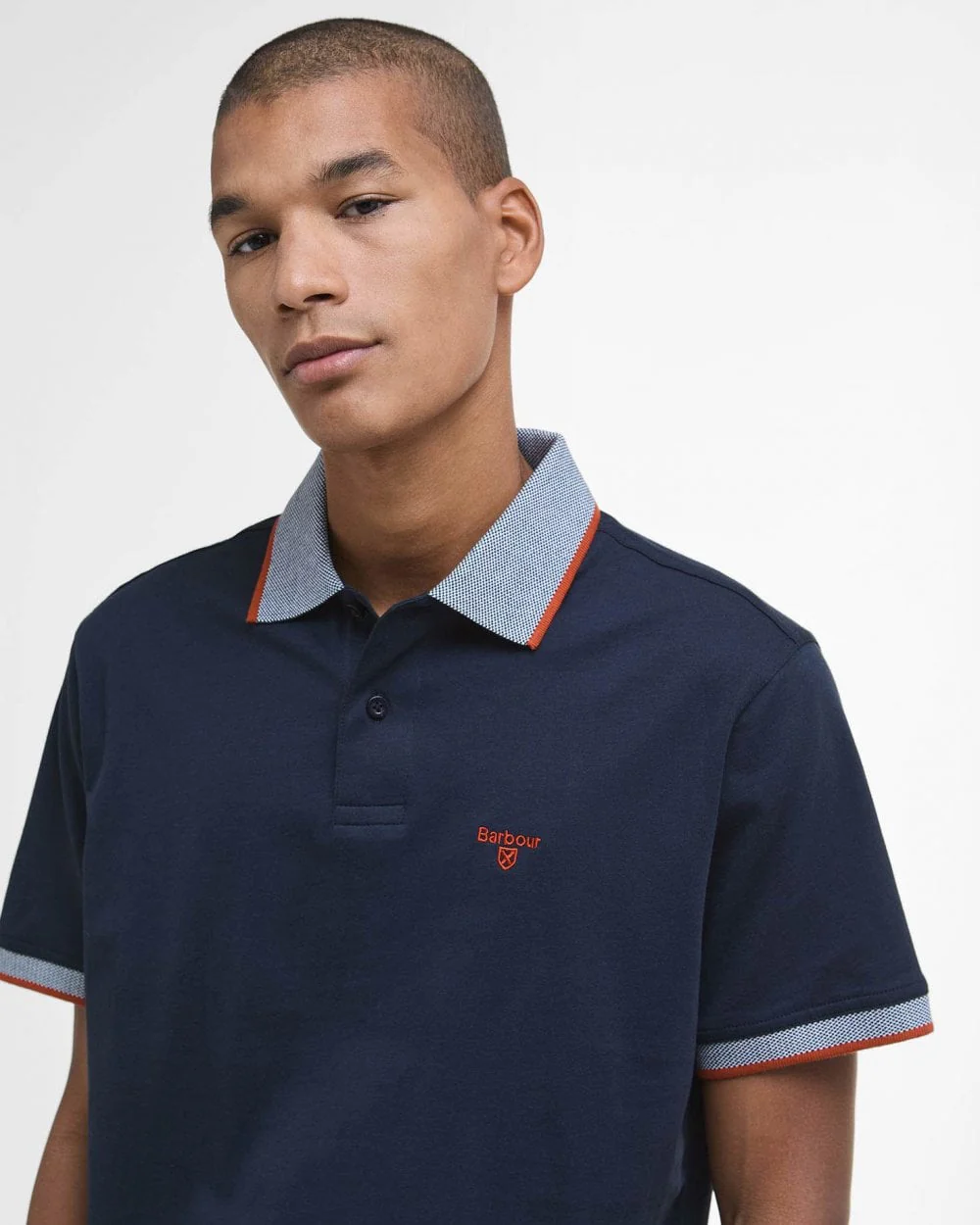 Barbour Cornsay Mens Tailored Polo - Navy - Image 3