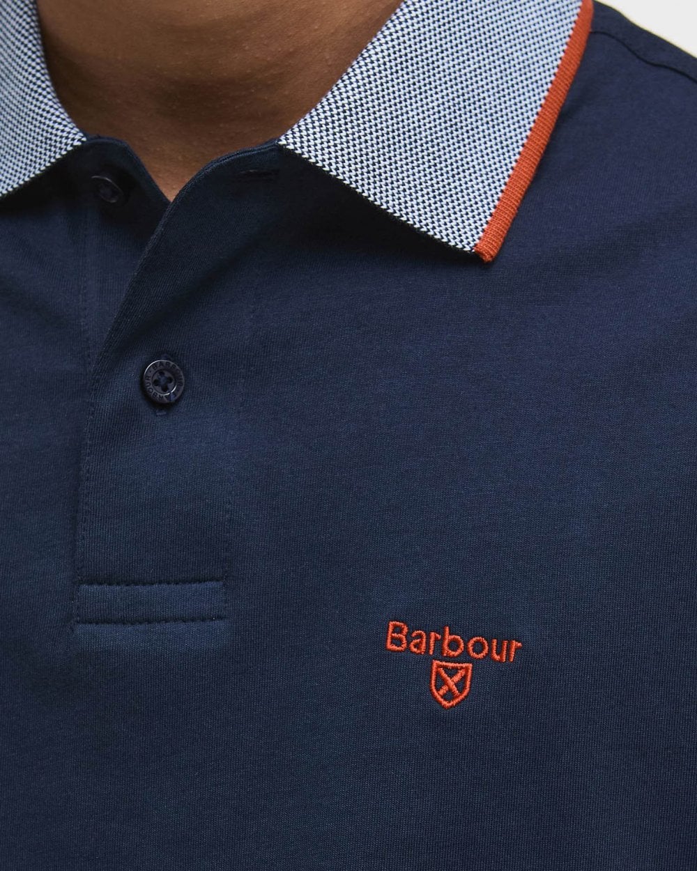 Barbour Cornsay Mens Tailored Polo - Navy - Image 5