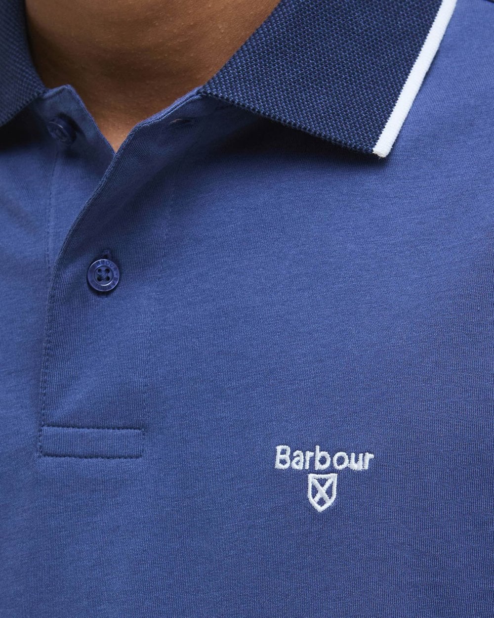 Barbour Cornsay Mens Tailored Polo - Oceana - Image 4