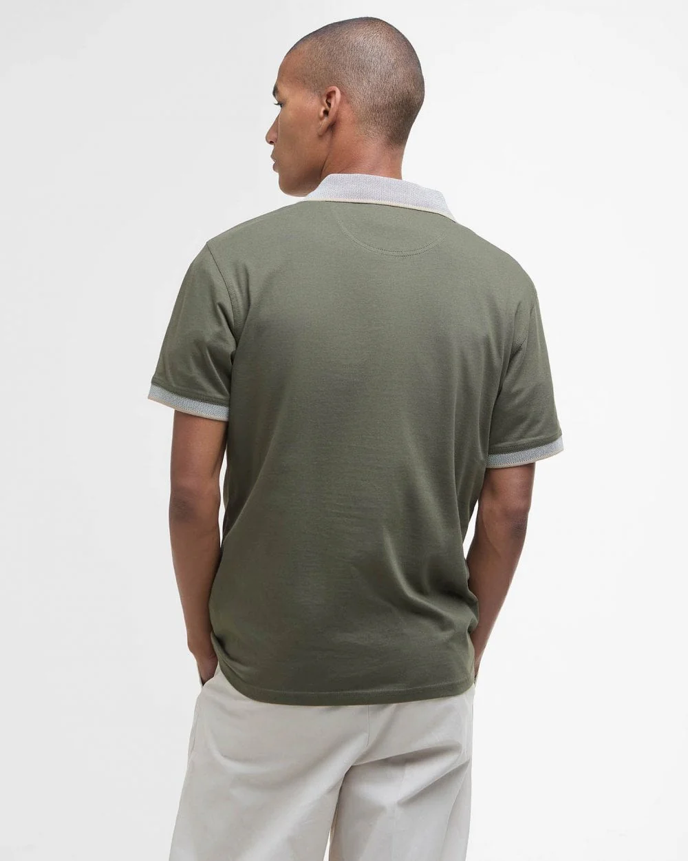 Barbour Cornsay Mens Tailored Polo - Uniform Green - Image 6