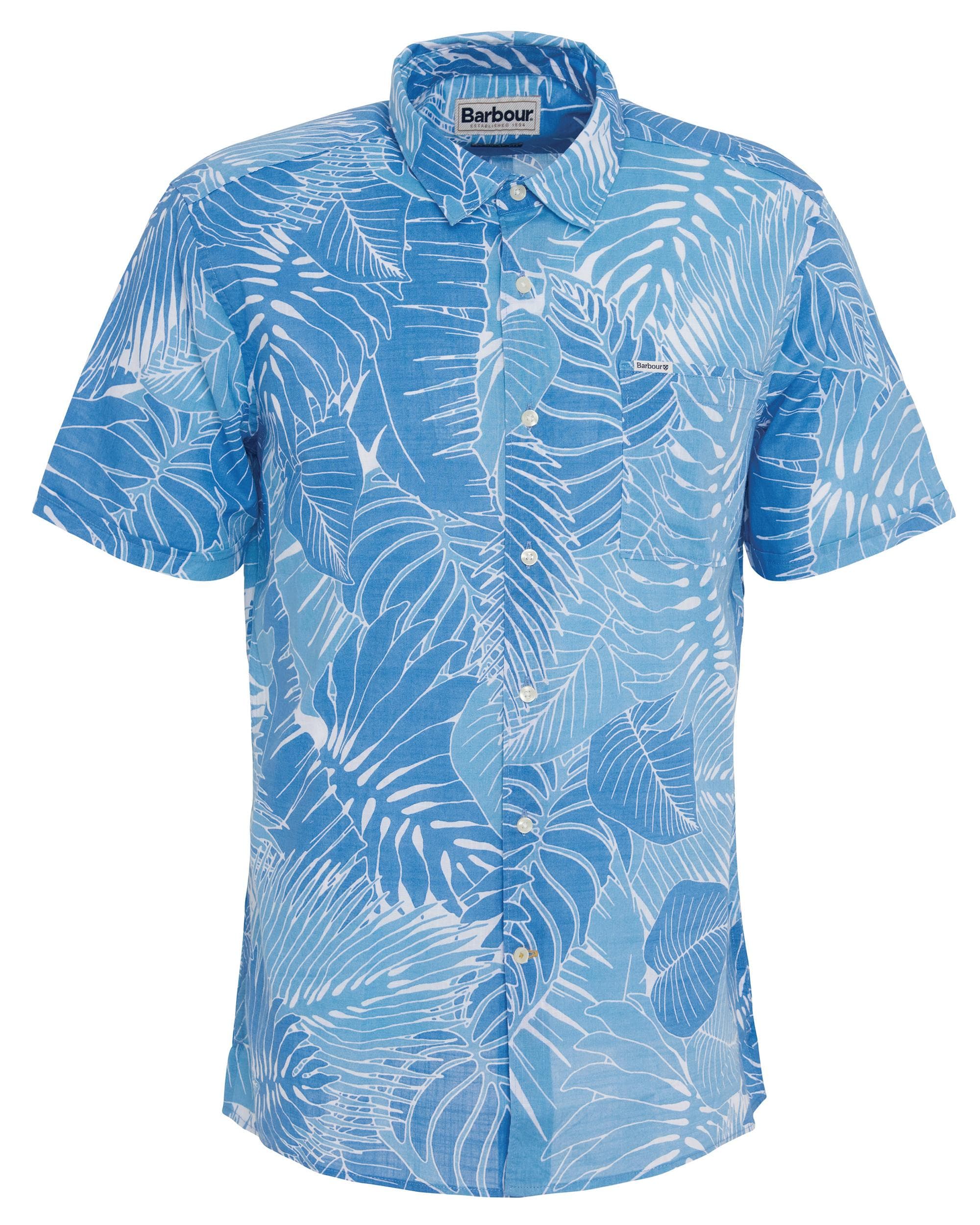 Barbour Cornwall Mens Summer Shirt - Blue - Image 7