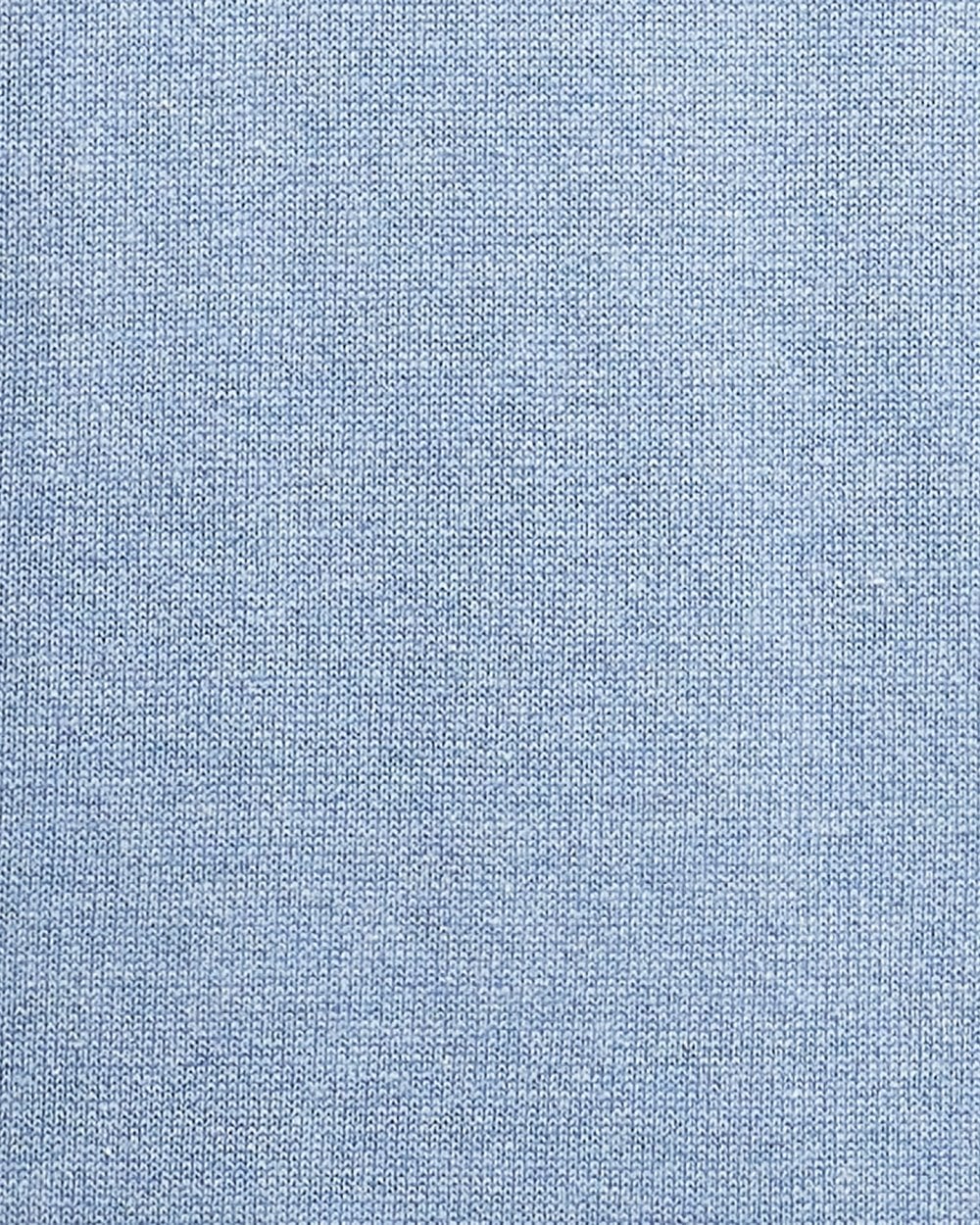 Barbour Cotton Mens Half Zip Jumper - Dark Chambray - Image 6