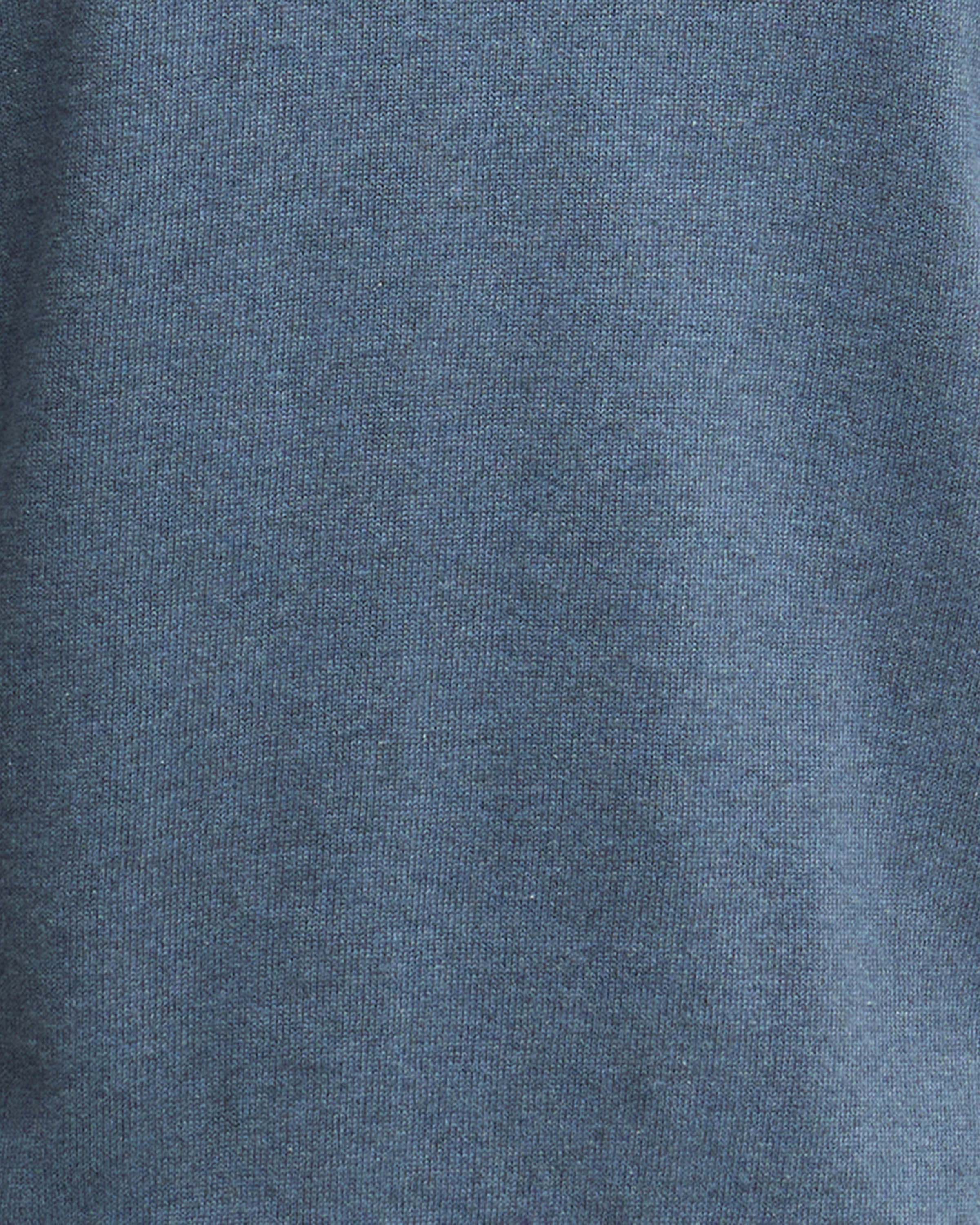 Barbour Cotton Mens Half Zip Jumper - Dusk Blue - Image 4