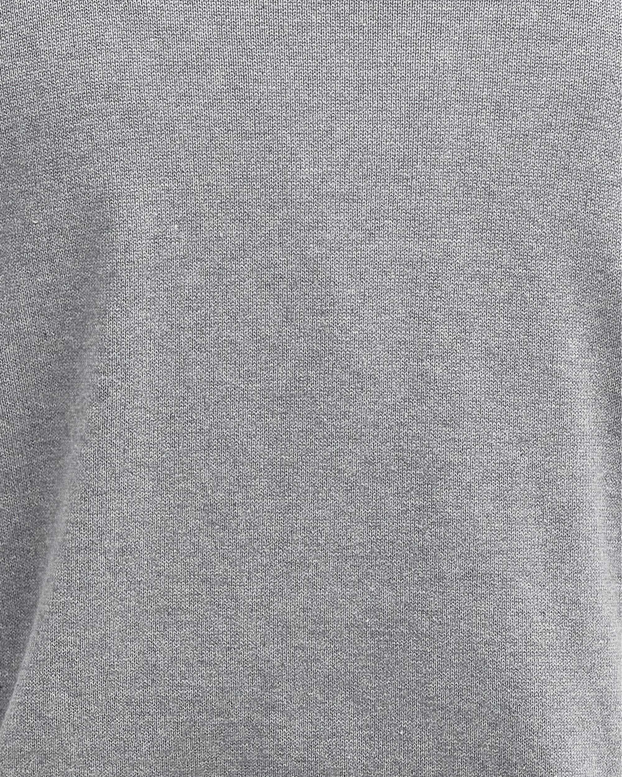 Barbour Cotton Mens Half Zip Jumper - Grey Marl - Image 6