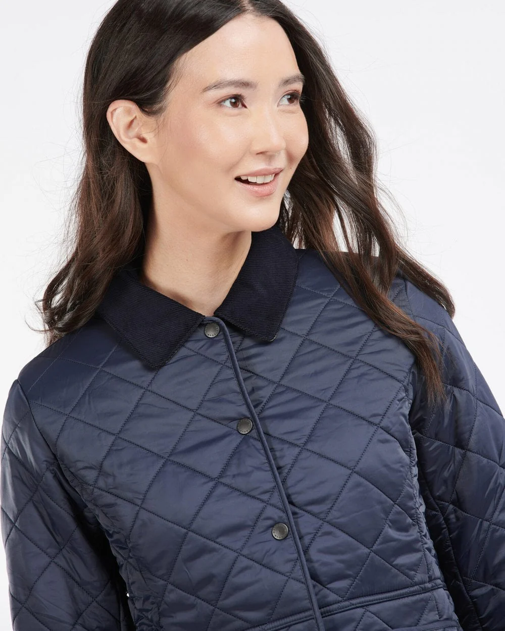 Barbour Deveron Polarquilt Womens Jacket - Navy/Navy - Image 2