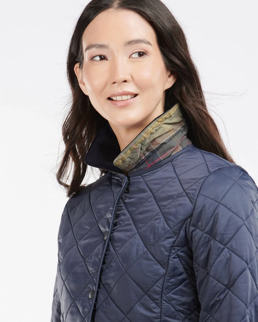 Barbour Deveron Polarquilt Womens Jacket - Navy/Navy - Image 4