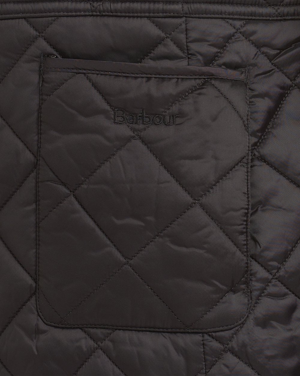 Barbour Deveron Quilted Womens Jacket - Black/Olive - Image 5