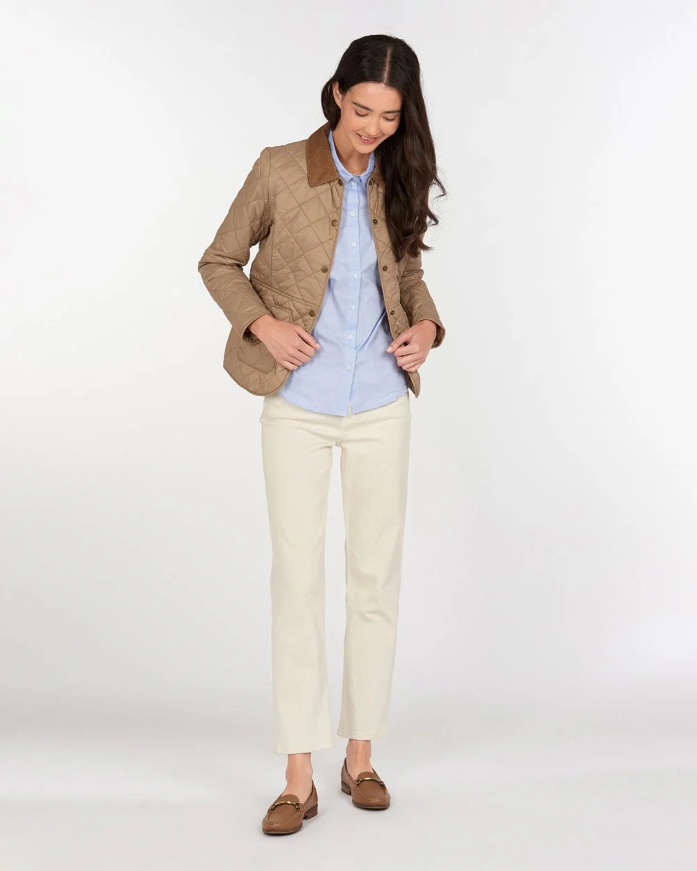 Barbour Deveron Quilted Womens Jacket - Light Trench/Light Trench - Image 3