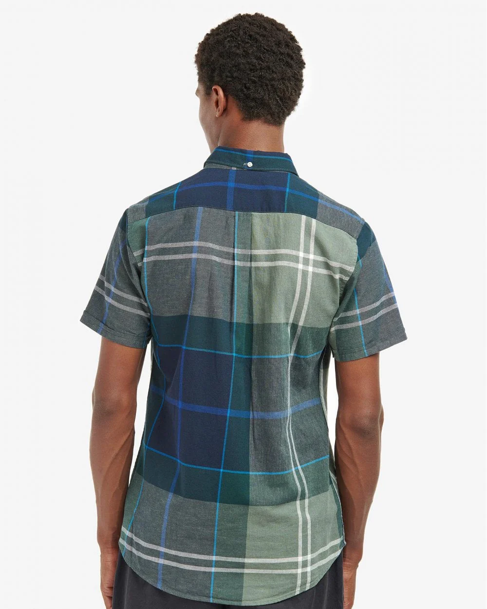 Barbour Douglas Mens Tailored Shirt - Kielder Blue Tartan - Image 4