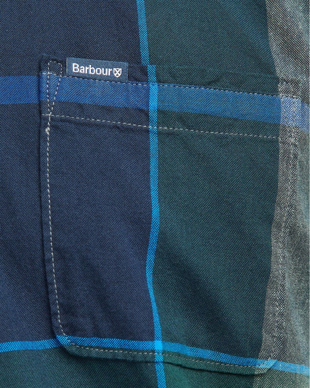 Barbour Douglas Mens Tailored Shirt - Kielder Blue Tartan - Image 5