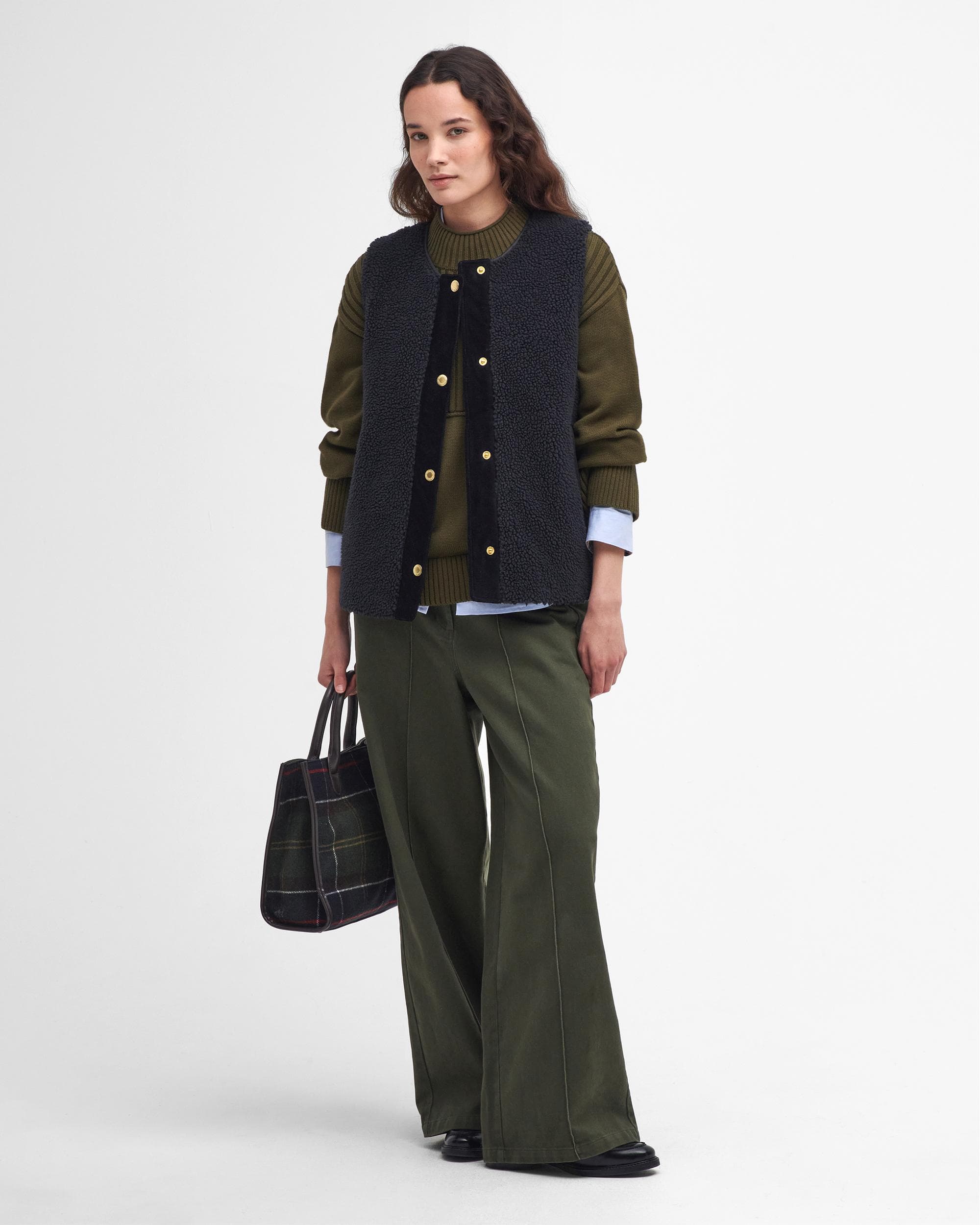 Barbour Dulsie Womens Liner - Black/Classic - Image 4