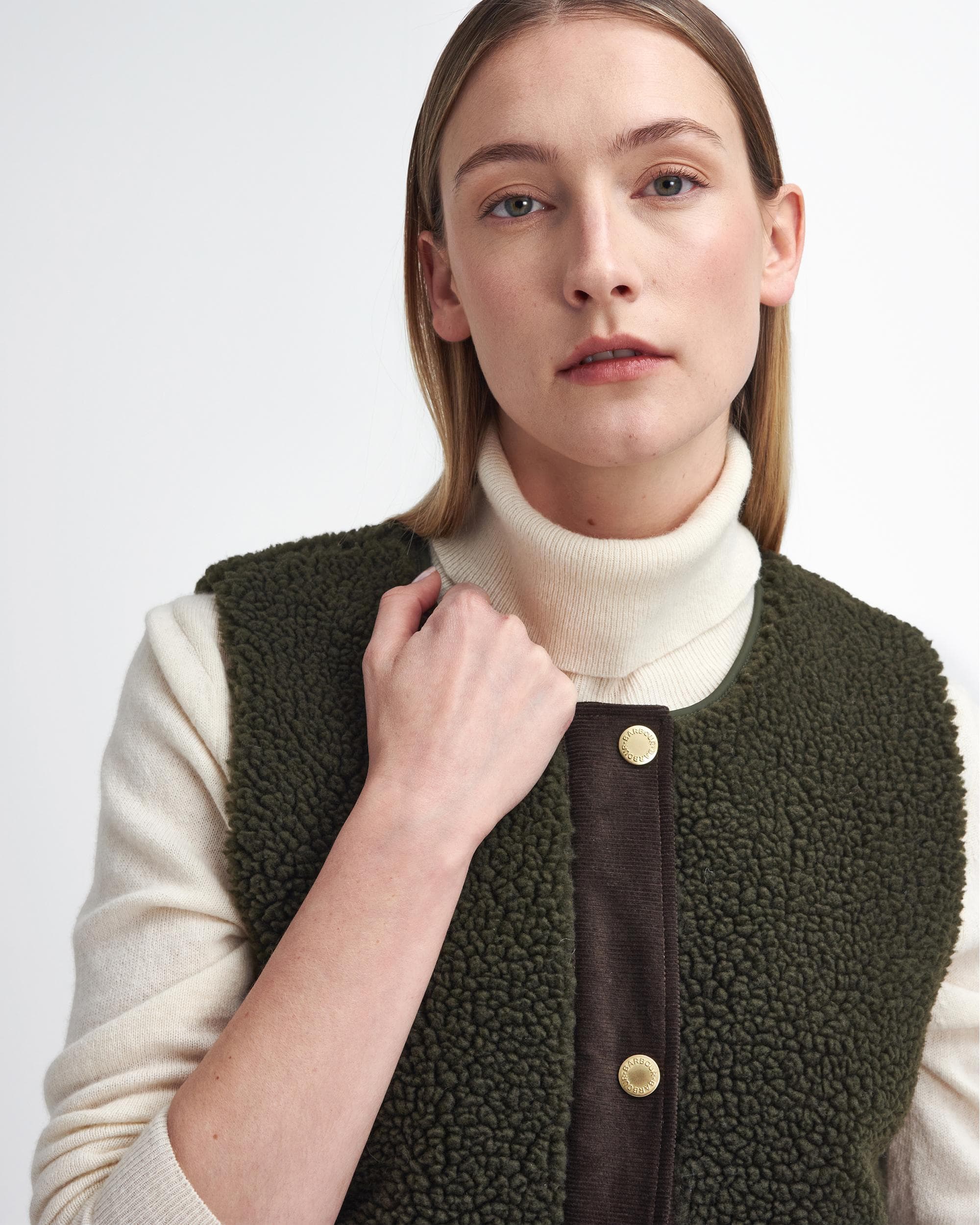 Barbour Dulsie Womens Liner - Olive/Ancient - Image 2