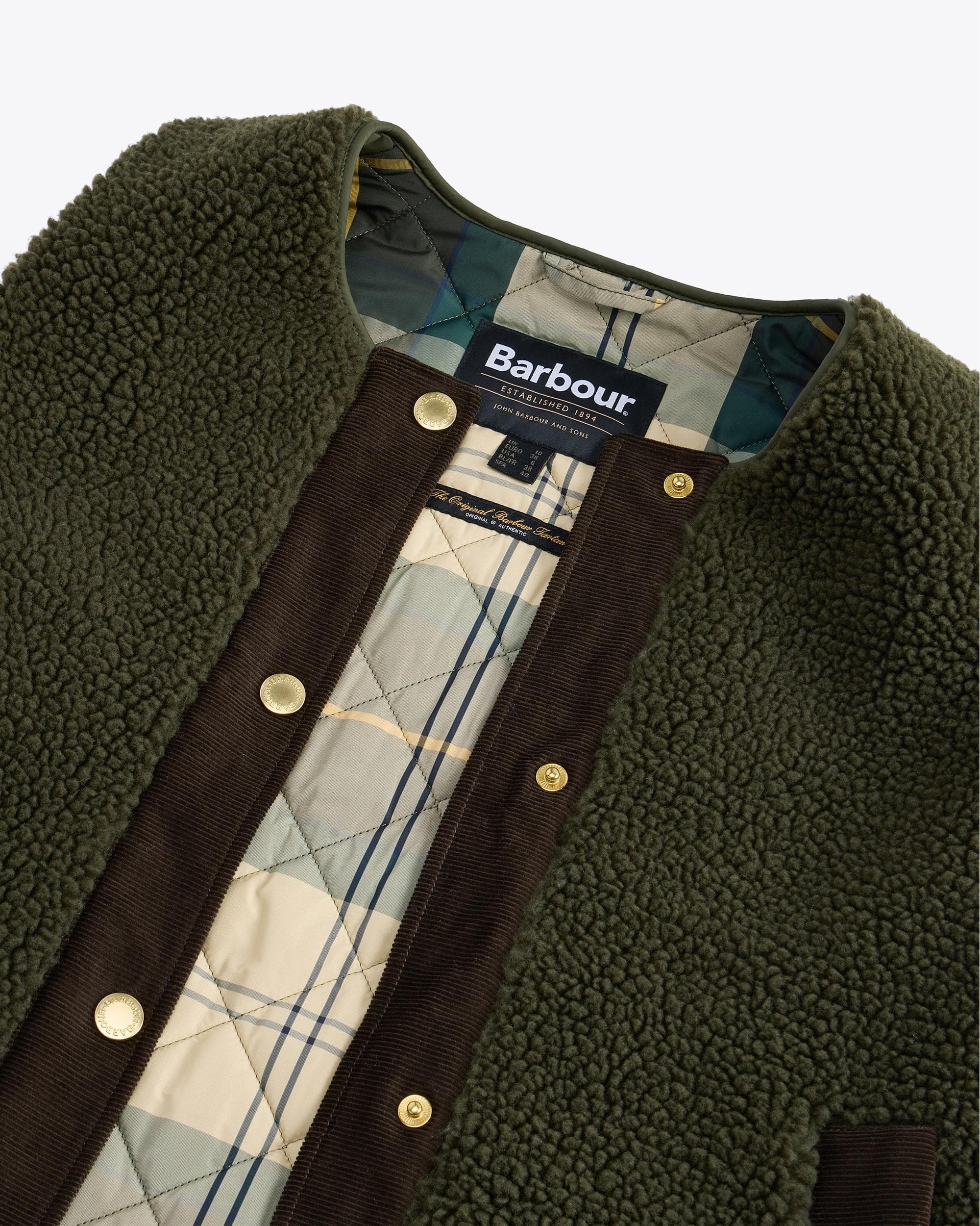 Barbour Dulsie Womens Liner - Olive/Ancient - Image 7