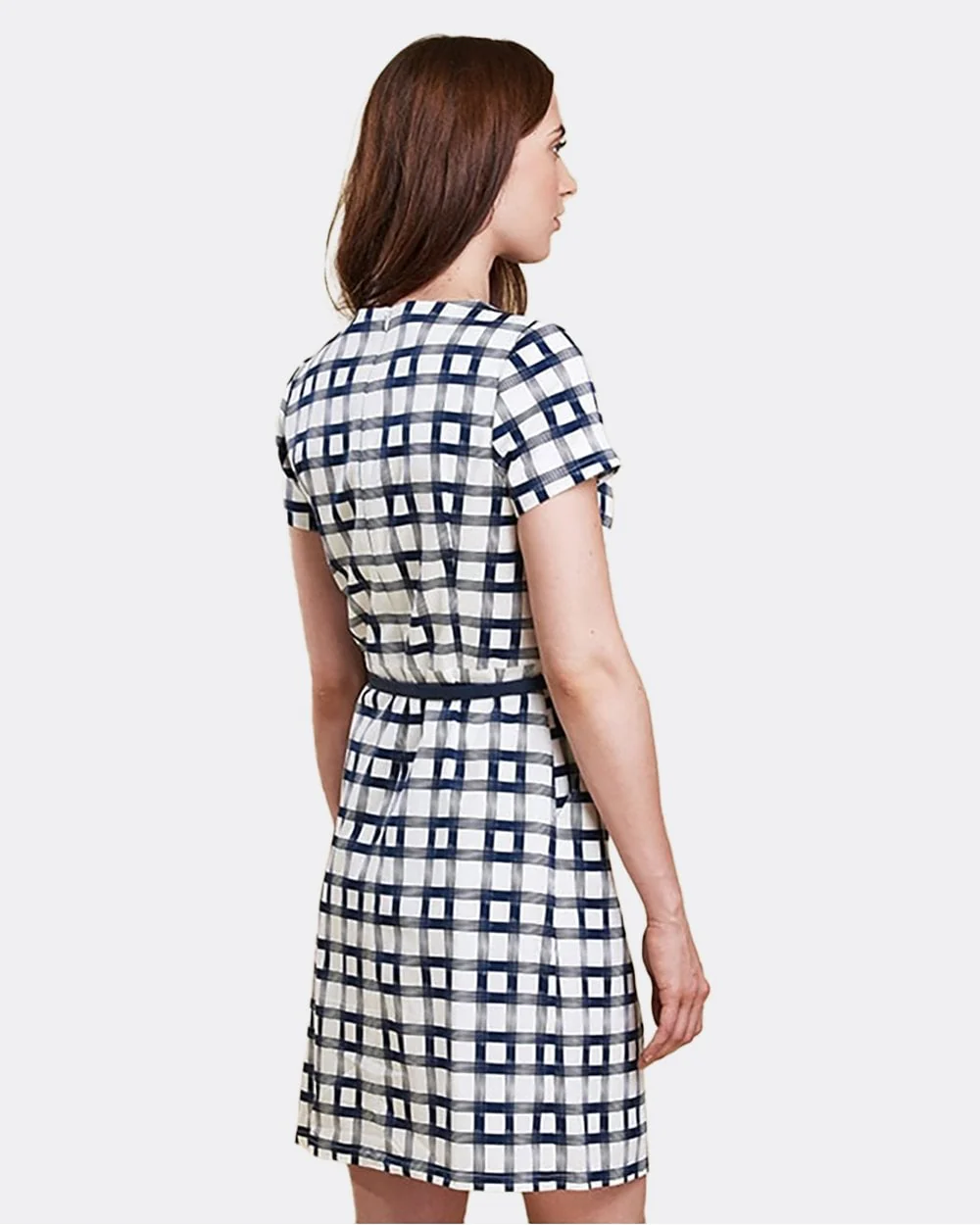 Barbour Earlsburn Womens Dress - Cloud / Navy - Image 4