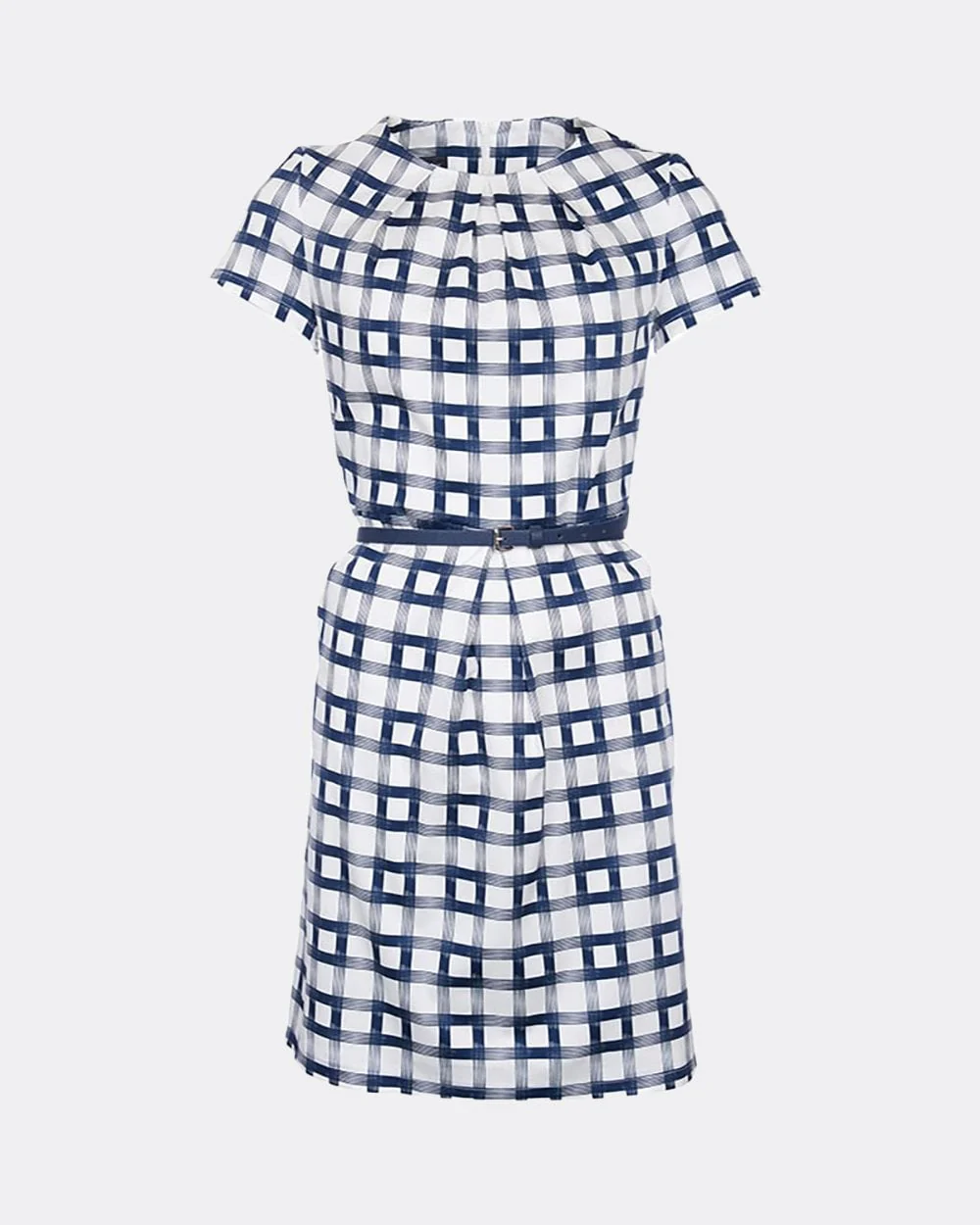 Barbour Earlsburn Womens Dress - Cloud / Navy - Image 6