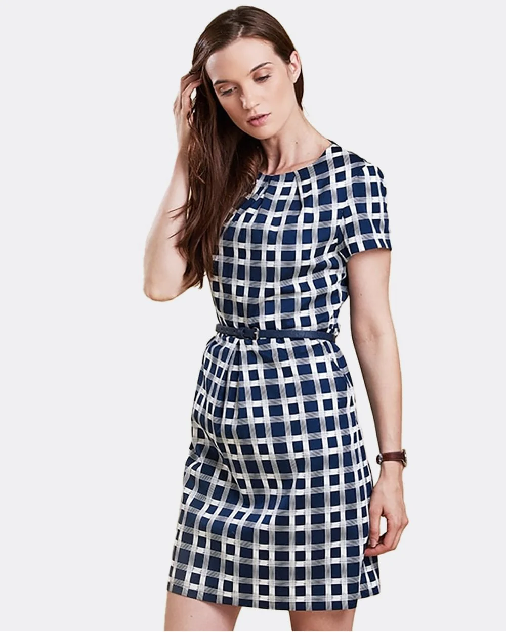 Barbour Earlsburn Womens Dress - Navy / Cloud - Image 3