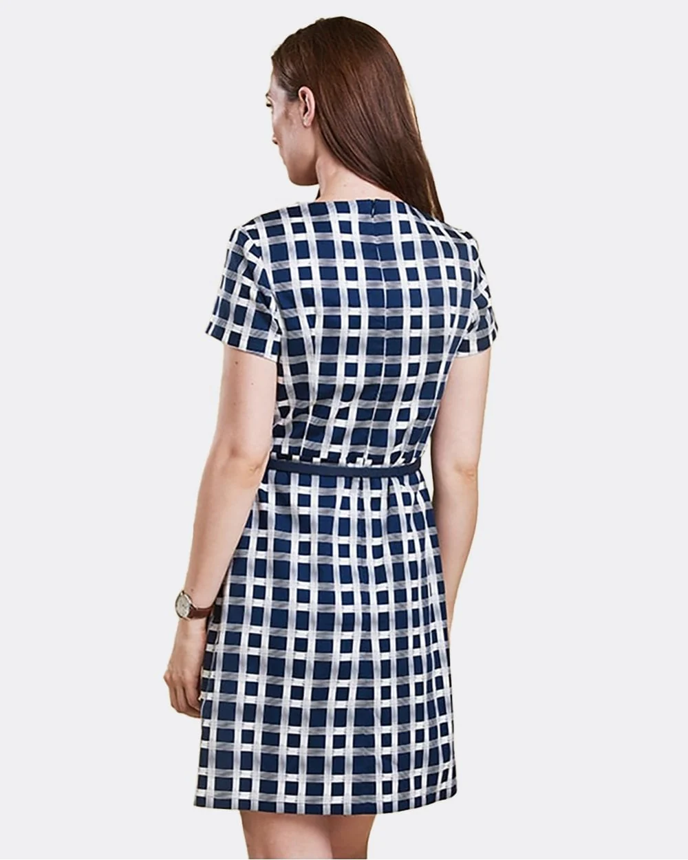 Barbour Earlsburn Womens Dress - Navy / Cloud - Image 4
