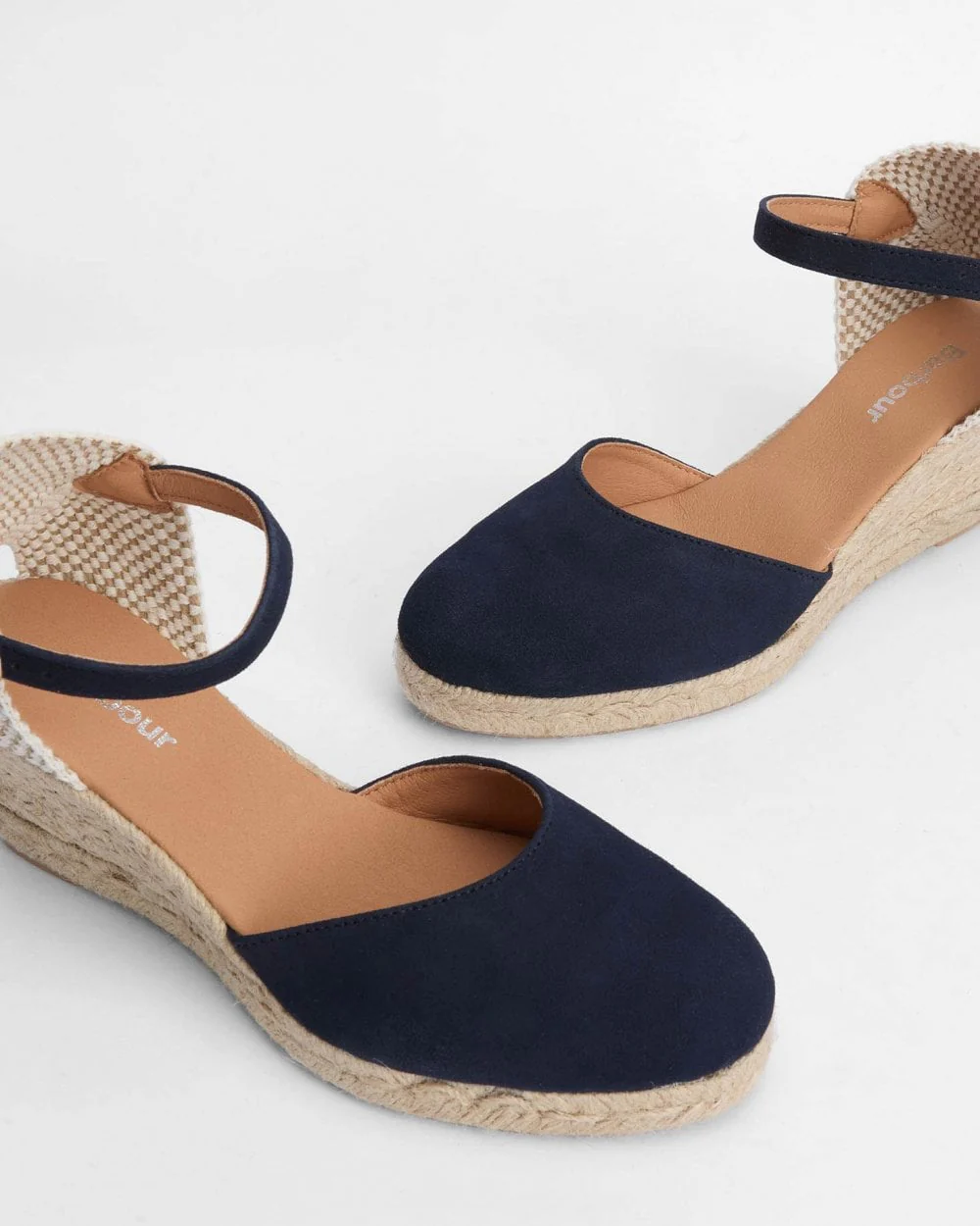 Barbour Elder Womens Suede Espadrilles - Navy - Image 2