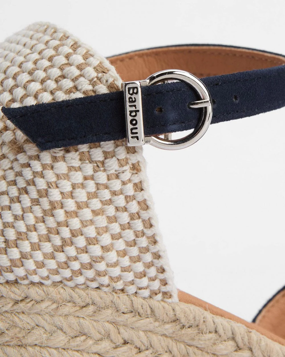 Barbour Elder Womens Suede Espadrilles - Navy - Image 3
