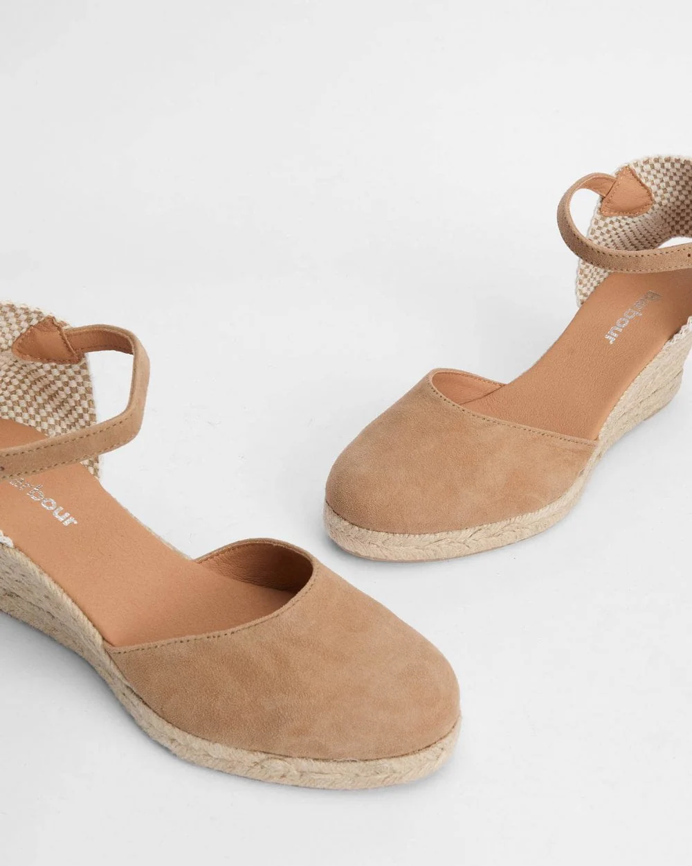 Barbour Elder Womens Suede Espadrilles - Tan - Image 2