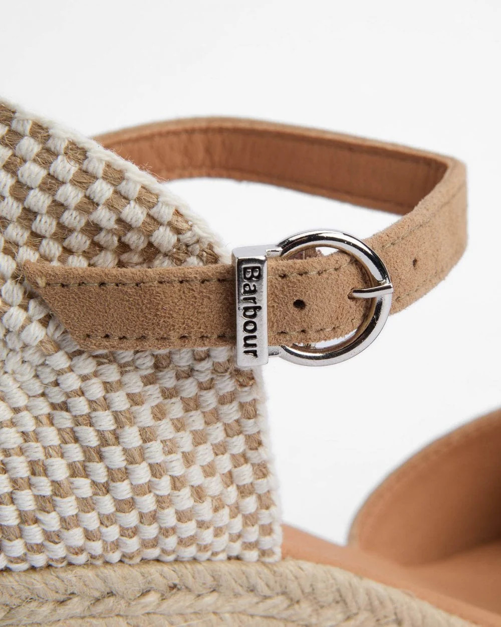 Barbour Elder Womens Suede Espadrilles - Tan - Image 3