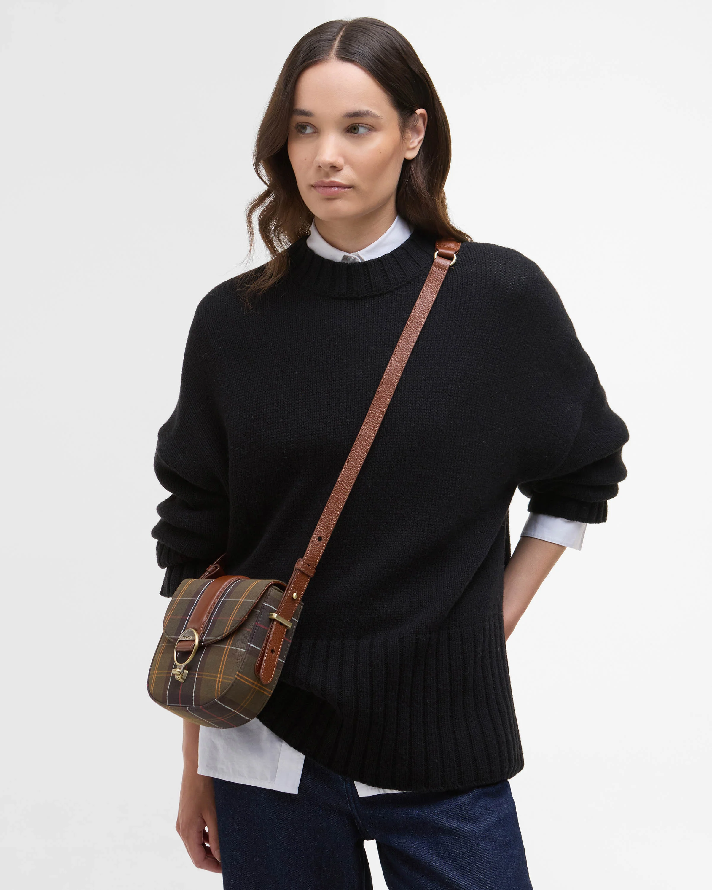 Barbour Elm Womens Tartan Crossbody Bag- Classic Tartan - Image 2