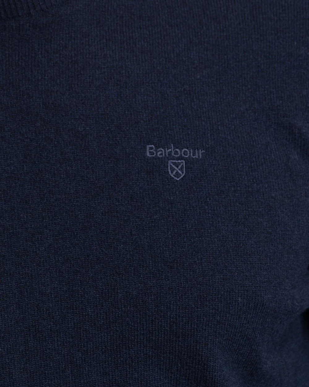 Barbour Essential Crew Neck Mens Jumper - Navy - Image 5