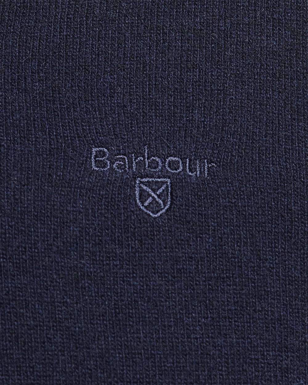 Barbour Essential Lambswool Mens V-Neck Jumper - Navy - Image 5