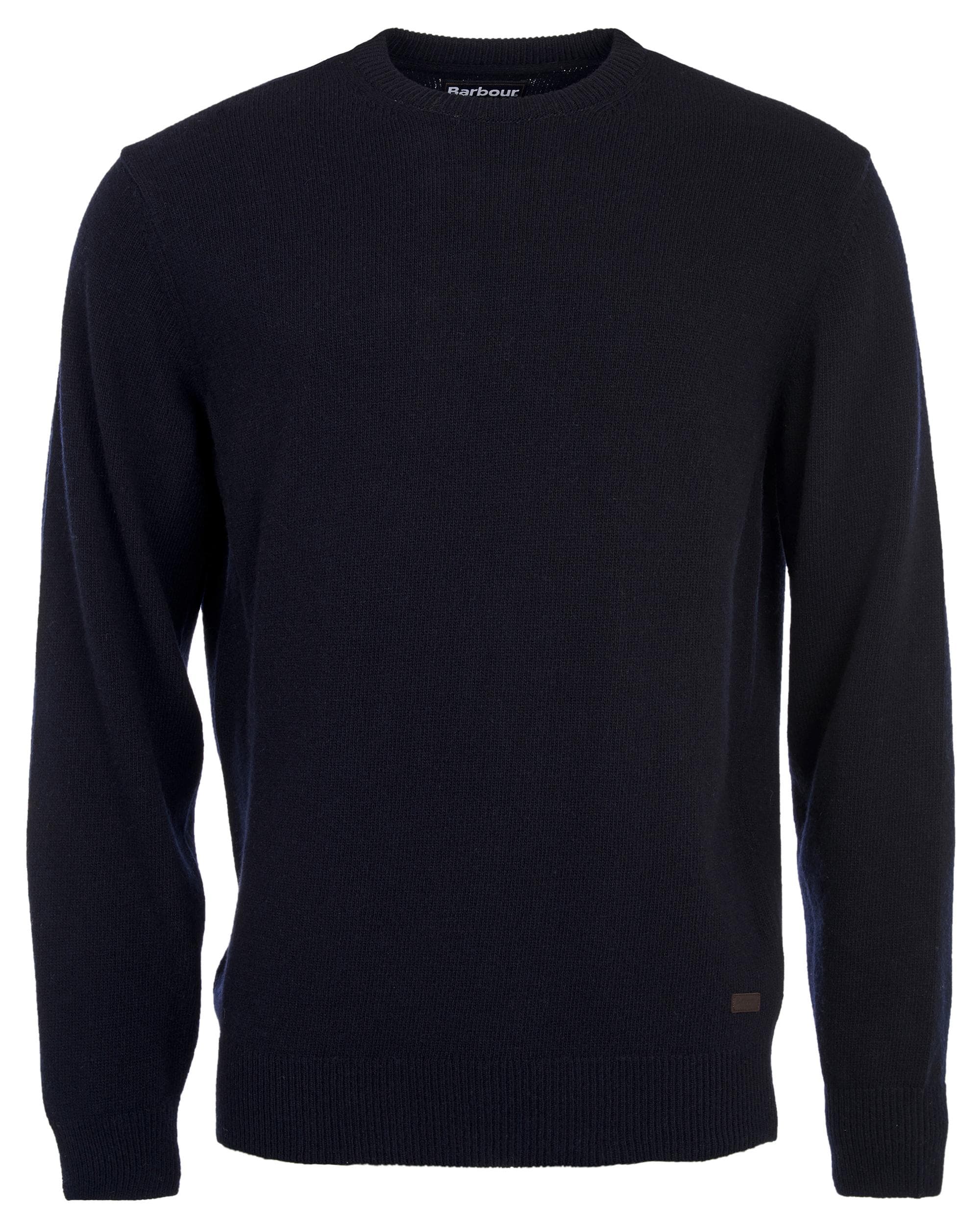 Barbour Essential Patch Mens Crew-Neck Jumper - Navy - Image 7
